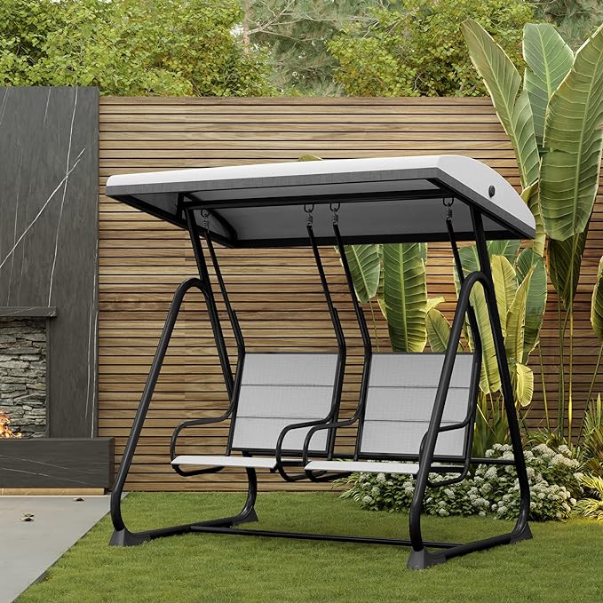 Enjoy Summer Evenings with the East Oak 2-Person Patio Swing Chair