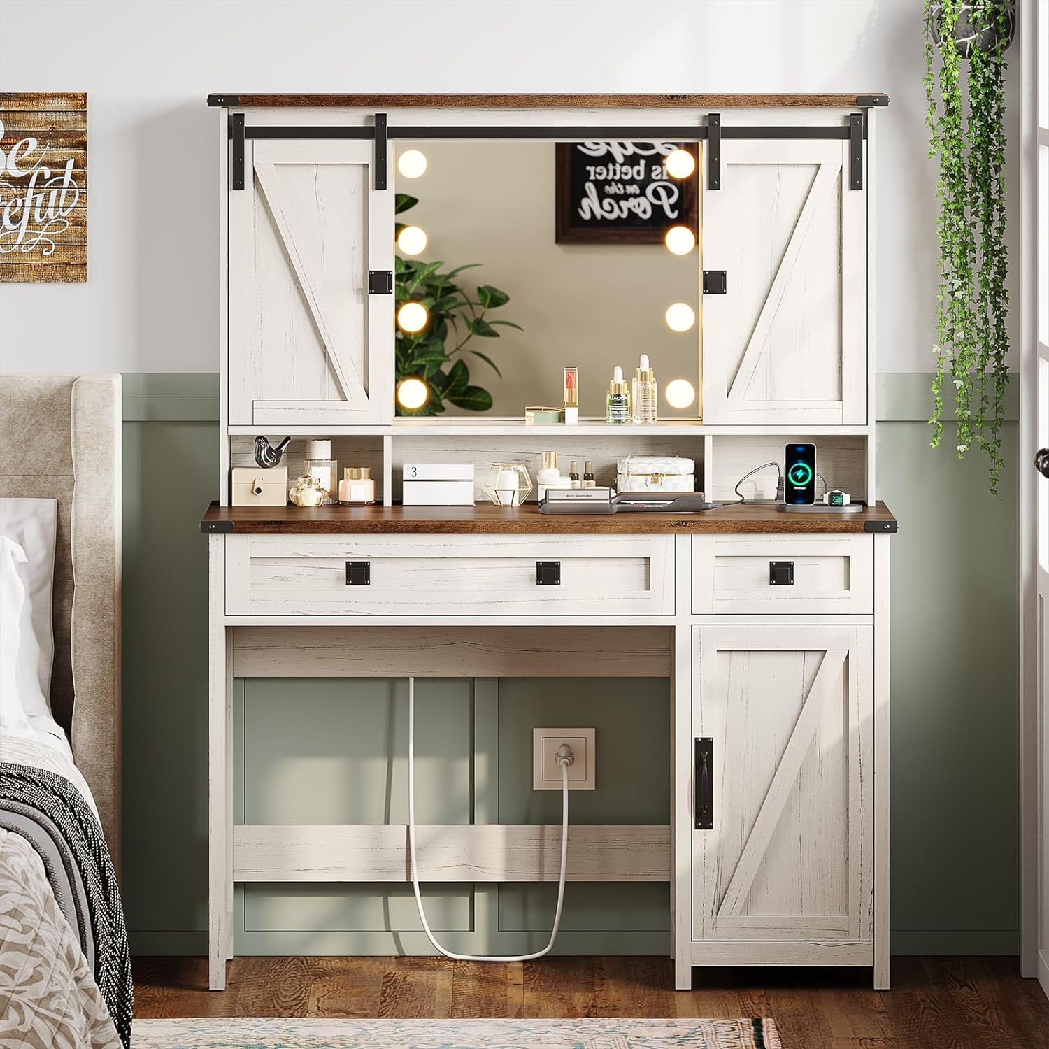 AOGLLATI Makeup Vanity with Lights & Barn Doors: A Customer’s Perspective and Creative Ideas