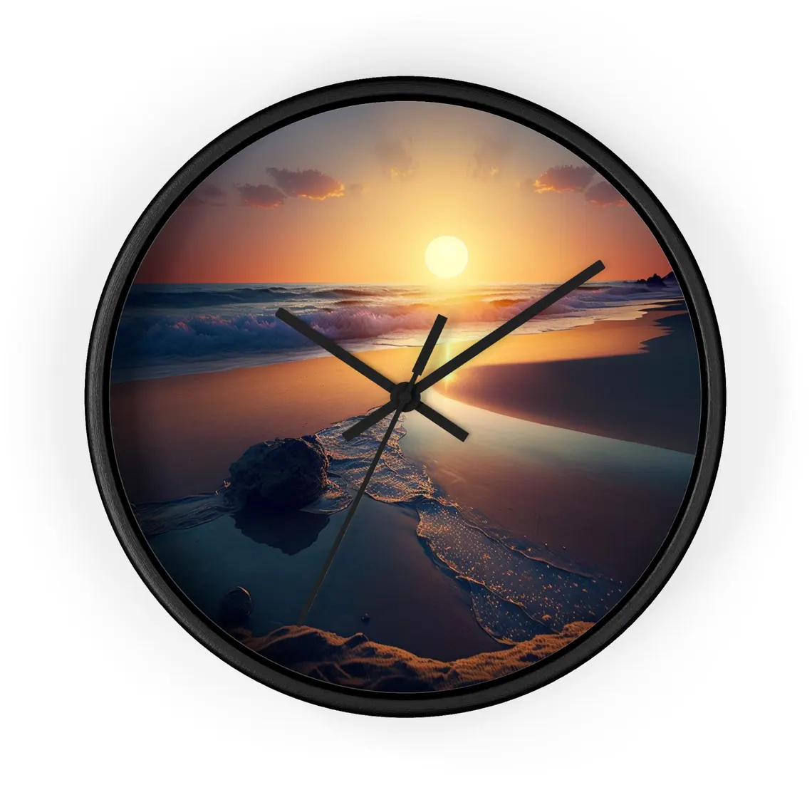Embrace the Charm of the Coast: The Sunset Beach Wall Clock