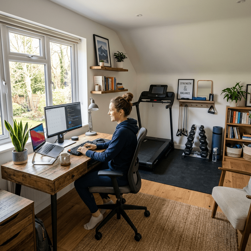 How to Turn Your Home Office Into a Home Gym: Create a Space That Works for Productivity and&nbsp;Fitness